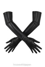 アクセサリー House of CB マーゴット ブラック ビーガン レザー オペラ丈 手袋 0N8J1249 - Image 7