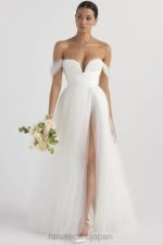 結婚式 House of CB おとぎ話のような白いチュールのブライダルドレス 0N8J1138 - Image 12