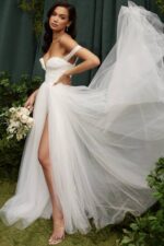 結婚式 House of CB おとぎ話のような白いチュールのブライダルドレス 0N8J1138 - Image 5