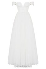 結婚式 House of CB おとぎ話のような白いチュールのブライダルドレス 0N8J1138 - Image 9