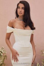 結婚式 House of CB アントワネット アイボリー コルセット オフショルダー ブライダル ドレス - 限定版 0N8J1157 - Image 2
