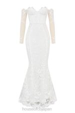 結婚式 House of CB イザベル ホワイトレース長袖ブライダルドレス 0N8J1139 - Image 11