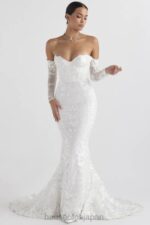 結婚式 House of CB イザベル ホワイトレース長袖ブライダルドレス 0N8J1139 - Image 13