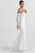 結婚式 House of CB イザベル ホワイトレース長袖ブライダルドレス 0N8J1139 - Image 20