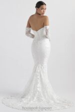 結婚式 House of CB イザベル ホワイトレース長袖ブライダルドレス 0N8J1139 - Image 4