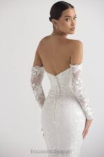 結婚式 House of CB イザベル ホワイトレース長袖ブライダルドレス 0N8J1139 - Image 5