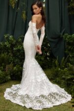 結婚式 House of CB イザベル ホワイトレース長袖ブライダルドレス 0N8J1139 - Image 9