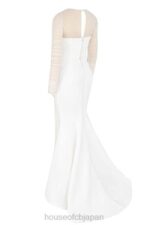 結婚式 House of CB エリーゼ ホワイトサテンのブライダルドレス 0N8J1143 - Image 11