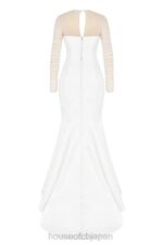 結婚式 House of CB エリーゼ ホワイトサテンのブライダルドレス 0N8J1143 - Image 12