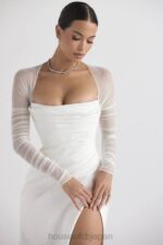 結婚式 House of CB エリーゼ ホワイトサテンのブライダルドレス 0N8J1143 - Image 15