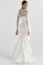 結婚式 House of CB エリーゼ ホワイトサテンのブライダルドレス 0N8J1143 - Image 20