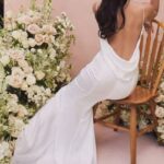 結婚式 House of CB オーレリー アイボリー ドレープバック ブライダルドレス - 限定版 0N8J1158
