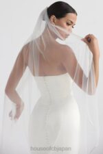 結婚式 House of CB シモーネホワイトのソフトチュールベール 0N8J1144 - Image 4