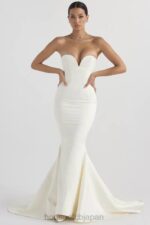 結婚式 House of CB ジゼル アイボリーサテン ストラップレスブライダルドレス 0N8J1140 - Image 2