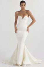 結婚式 House of CB ジゼル アイボリーサテン ストラップレスブライダルドレス 0N8J1140 - Image 13