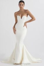 結婚式 House of CB ジゼル アイボリーサテン ストラップレスブライダルドレス 0N8J1140 - Image 15
