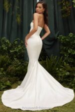 結婚式 House of CB ジゼル アイボリーサテン ストラップレスブライダルドレス 0N8J1140 - Image 6