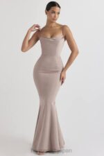 結婚式 House of CB バイオレットマッシュルーム サテン フィッシュテールドレス 0N8J1149 - Image 3