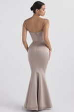 結婚式 House of CB バイオレットマッシュルーム サテン フィッシュテールドレス 0N8J1149 - Image 7