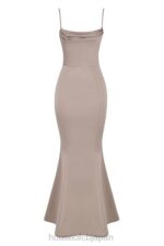 結婚式 House of CB バイオレットマッシュルーム サテン フィッシュテールドレス 0N8J1149 - Image 8
