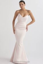 結婚式 House of CB フルール ブラッシュ サテン ストラップレス ガウン 0N8J1146 - Image 6