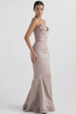 結婚式 House of CB フルール マッシュルーム サテン ストラップレス ガウン 0N8J1148 - Image 4