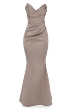 結婚式 House of CB フルール マッシュルーム サテン ストラップレス ガウン 0N8J1148 - Image 8