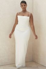 結婚式 House of CB マルゴー アイボリー ドレープ ブライダル ドレス - 限定版 0N8J1160 - Image 5