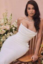 結婚式 House of CB esmee アイボリー ドレープ ストラップレス ブライダル ドレス - 限定版 0N8J1155 - Image 13