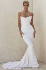 結婚式 House of CB esmee アイボリー ドレープ ストラップレス ブライダル ドレス - 限定版 0N8J1155 - Image 16