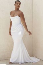 結婚式 House of CB esmee アイボリー ドレープ ストラップレス ブライダル ドレス - 限定版 0N8J1155 - Image 5