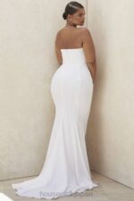 結婚式 House of CB esmee アイボリー ドレープ ストラップレス ブライダル ドレス - 限定版 0N8J1155 - Image 6