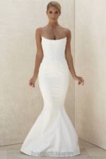 結婚式 House of CB ines アイボリー ストラップレス コルセット ブライダル ドレス - 限定版 0N8J1156 - Image 12