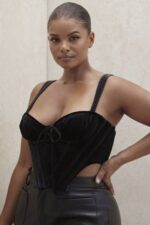 衣類 House of CB aayla ブラックベルベットカップコルセットトップ 0N8J99 - Image 13