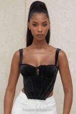 衣類 House of CB aayla ブラックベルベットカップコルセットトップ 0N8J99 - Image 17