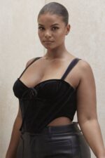 衣類 House of CB aayla ブラックベルベットカップコルセットトップ 0N8J99 - Image 3
