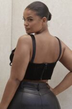 衣類 House of CB aayla ブラックベルベットカップコルセットトップ 0N8J99 - Image 4