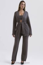 衣類 House of CB alaia チャコール カシミア ブレンド ベルテッド カーディガン 0N8J652 - Image 2