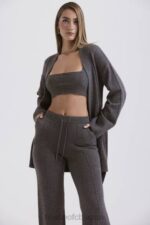 衣類 House of CB alaia チャコール カシミア ブレンド ベルテッド カーディガン 0N8J652 - Image 8