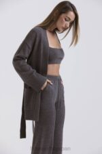 衣類 House of CB alaia チャコール カシミア ブレンド ベルテッド カーディガン 0N8J652 - Image 10
