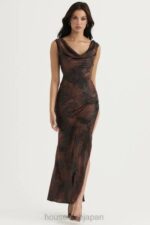 衣類 House of CB alaina アンティーク コッパー バイアス カット マキシ ドレス 0N8J373 - Image 4