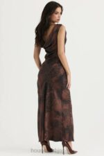 衣類 House of CB alaina アンティーク コッパー バイアス カット マキシ ドレス 0N8J373 - Image 6