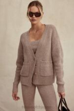 衣類 House of CB alara barley チャンキーナチュラルウールカーディガン 0N8J648