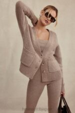 衣類 House of CB alara barley チャンキーナチュラルウールカーディガン 0N8J648 - Image 3