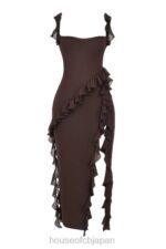 衣類 House of CB ariela エスプレッソ ラッフル マキシ ドレス 0N8J155 - Image 5