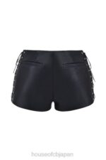 衣類 House of CB azora ブラック ビーガン レザー マイクロ ミニ ショーツ 0N8J868 - Image 9