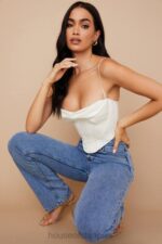 衣類 House of CB bea アイボリーサテンドレープコルセット 0N8J84 - Image 13