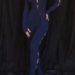 衣類 House of CB Bebe ネイビー リブニット パンツ 0N8J952