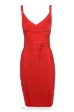 衣類 House of CB belice レッドタイウエスト包帯ドレス 0N8J637 - Image 6