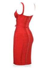 衣類 House of CB belice レッドタイウエスト包帯ドレス 0N8J637 - Image 7